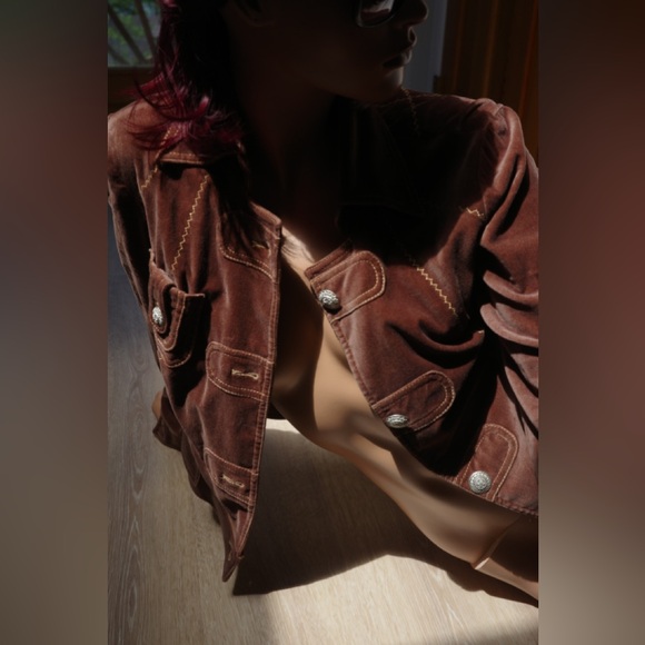 CACHE Velvet Jacket 98 % cotton. M - Picture 4 of 10